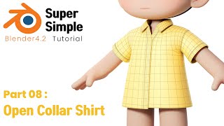 Blender Clothing Modeling Tutorial | 08 Open Collar Shirt