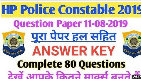#HP police constable solved question paper 2019#