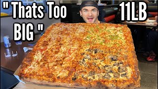 MASSIVE 11LB TEAM PIZZA CHALLENGE | THICK \& GIANT PIZZA | Man Vs Food