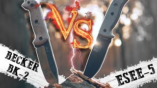 ESEE-5 VS Ka-Bar Becker BK2! | The American Beasts