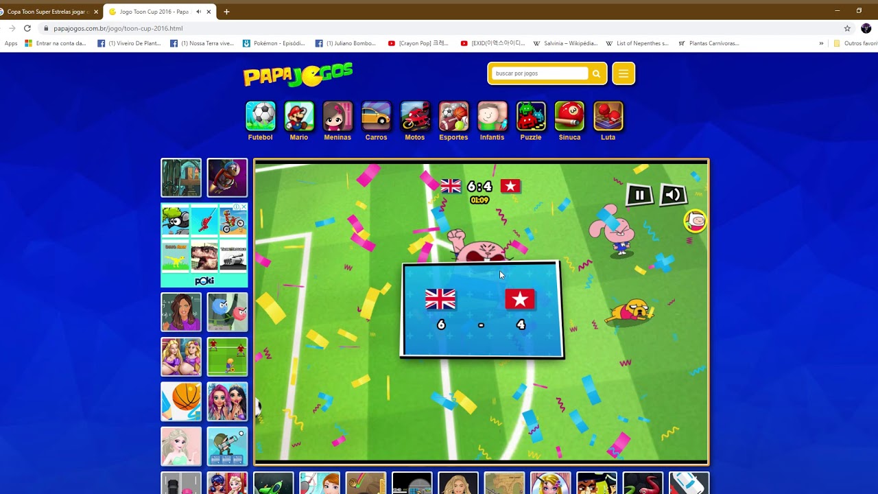 Jogo Toon Cup 2016   Papa Jogos