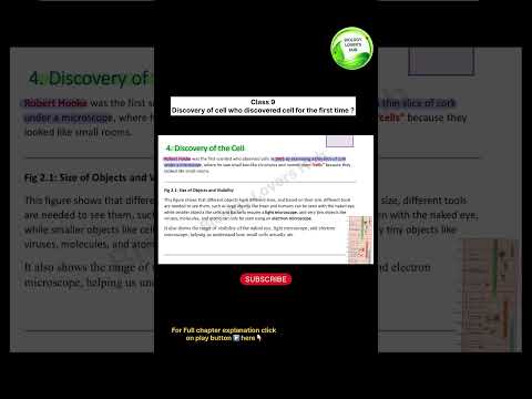 Who discovered cell for the first time?😱 #Class9 #Biology #ViralVideo