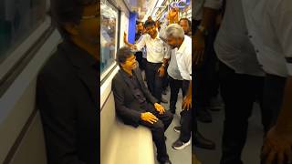 CM Thalapathy Travels in Metro Among the Public ❤️🚆#thalapathy
