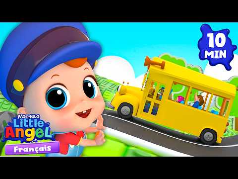 Les Roues de l’Autobus | Little Angel | Chanson + Comptines du Monde / Vidéos Éducatives