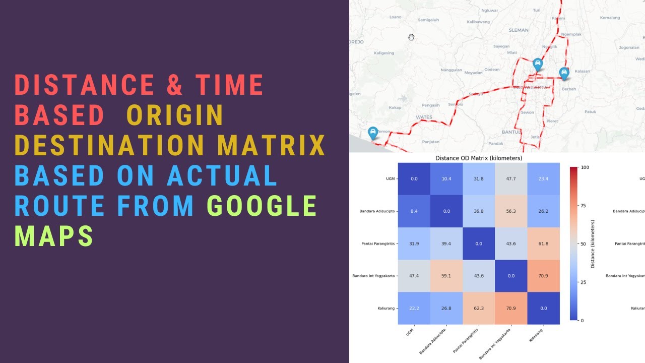 Generates Distance and Time-based Origin-Destination Matrix Based on ...