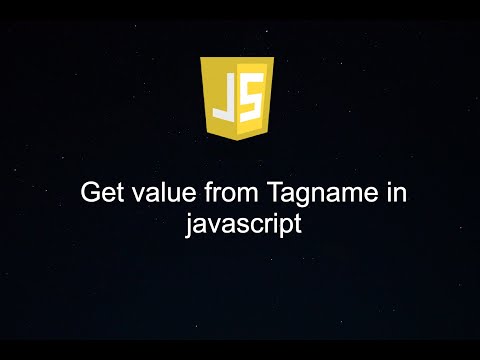 Get value from tag name in javascript