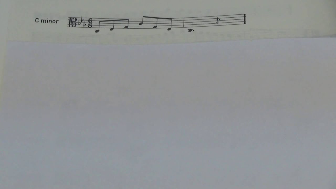 ABRSM Viola Grade 2 scales and arpeggios - C minor arpeggio - YouTube