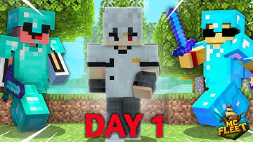 My First Day In @GamerFleet Server 🤩 (MC FLEET)  || Becoming Over Powered in [Day-1]