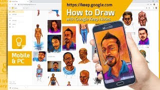 How to #Draw with Google #Keep Notes, Mobile and Pc app | ArtLearnTech