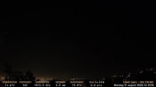 Timelapse Cam 1 - Natt til 17. august 2020