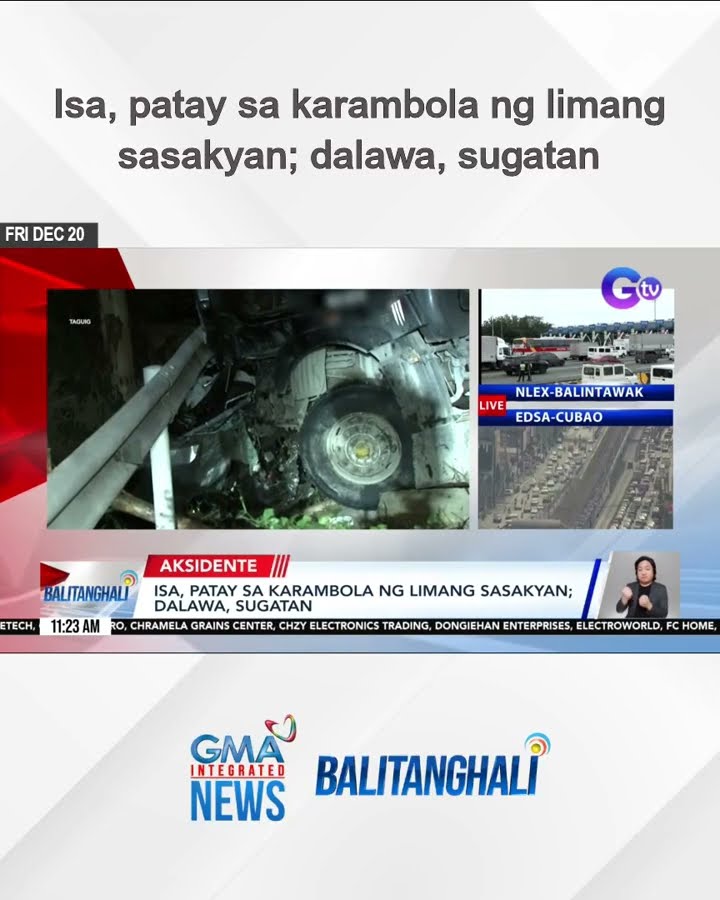 Isa, patay sa karambola ng limang sasakyan; dalawa, sugatan | Balitanghali
