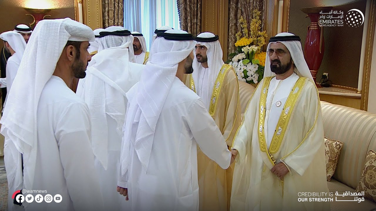 محمد بن راشد يستقبل جموع المهنئين بعيد الفطر السعيد