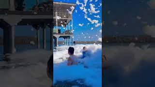 Foam Party .. Dad &amp; Son ❗❕  ☕  💭