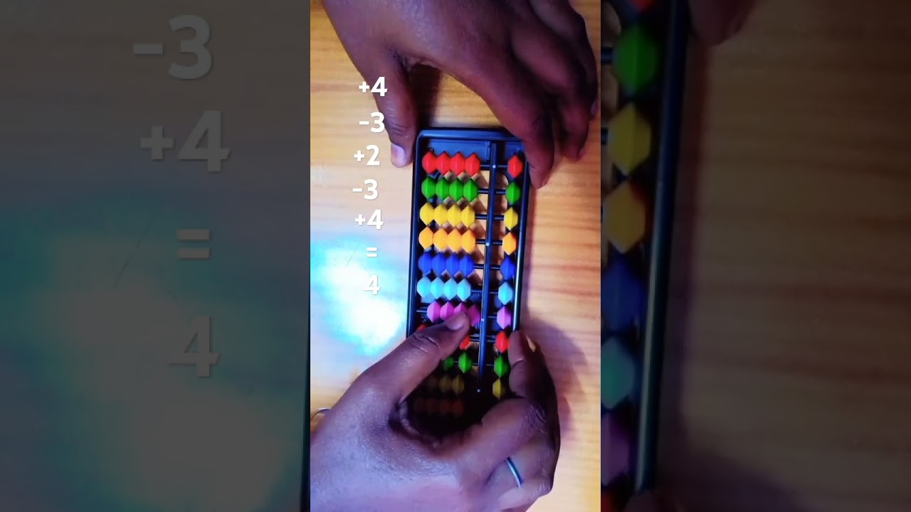 start simple addition & substraction in abacus kit 