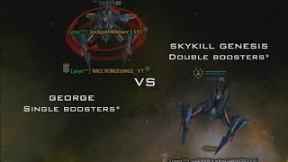Darkorbit - 1v1 F  George + DMG test 35 LF-4 single boosters