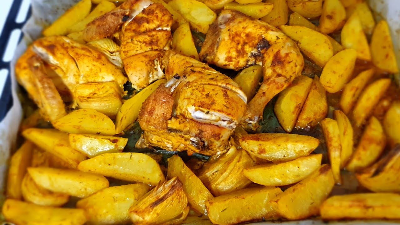 recette de poulet,pommes de terre au four,FACILE,RAPIDE ET TRÈS BON