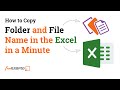 How to Copy multiple Folder & File Name in the Excel in a Minute Gujarati (ગુજરાતી) / Hindi (હિન્દી)