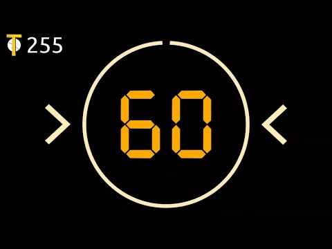 🇪🇳 [4K+60fps] 60 second circle timer ( v 255 ) + music + sound effects