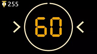 🇪🇳 [4K+60fps] 60 second circle timer ( v 255 ) + music + sound effects