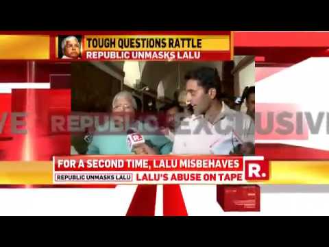 Lalu Yadav to Republic Reporter: "I'll punch you twice and you'll go spinning"
