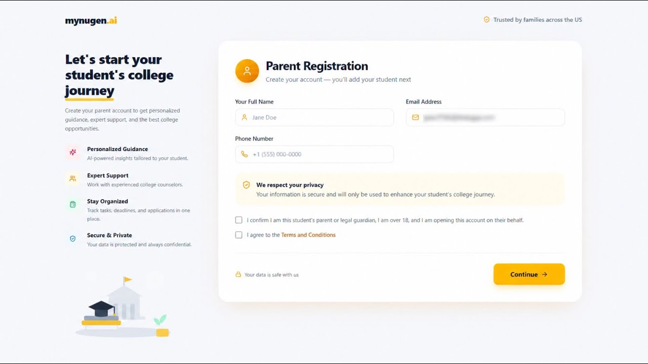 Creating your account