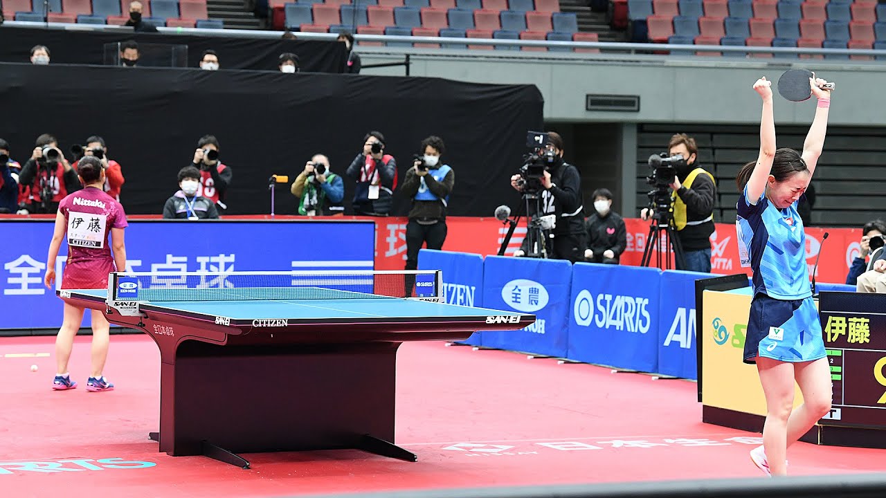 21年全日本卓球 大会ダイジェスト 女子シングルス 決勝 石川佳純 対 伊藤美誠 Youtube