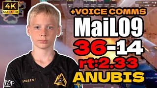 🔥MaiL09 (36-14) rt:2.33 +VOICE COMMS (anubis) | EU FACEIT RANKED | #cs2 #pov