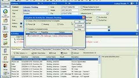 SalesLogix - Add A Note