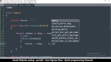 Social Website from scratch - Part 28 - User signup Class | OOP PHP with MYSQL Database