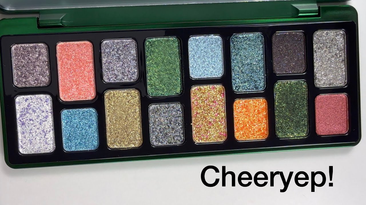 Cheeryep Ambition Shimmer Eyeshadow Palette | C-Beauty | Ultra Zoomed-In Swatches #cbeauty