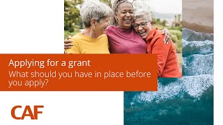 Applying For A Grant What Should You Have In Place Before You Apply?