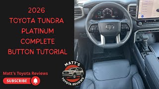 2026 Toyota Tundra Platinum Complete Button Tutorial