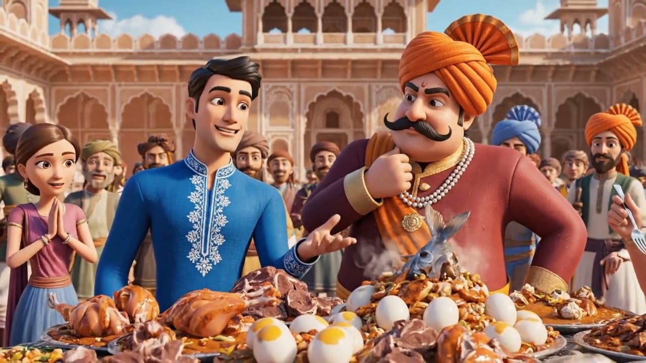 راجا صاحب کا کھانے کا مقابلہ Urdu stories 