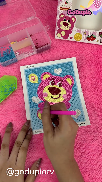 Nyobain Susun Gambar DIY Diamond Painting! Ternyata Seru Lho #shorts #shortsgoduplotv #diy