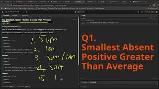 Leetcode Biweekly Contest 165 - Q1. Smallest Absent Positive Greater Than Average