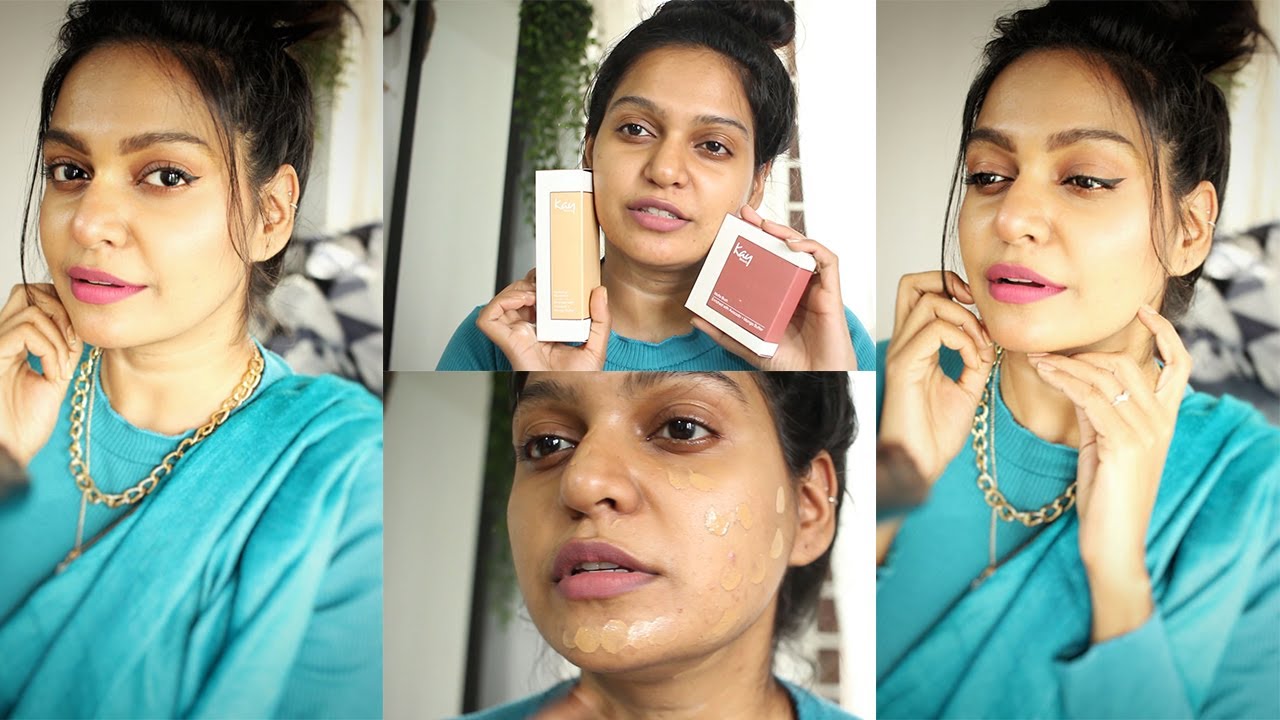 KAY BEAUTY Hydrating foundation 155Y TAN & blush REVIEW on DUSKY SKIN