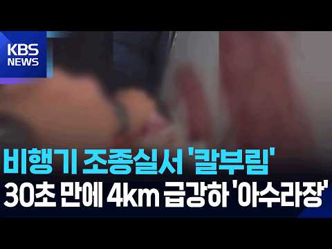 여객기 30초 만에 4km 급강하…<strong>조종사</strong> 흉기 공격 승객들이 막아 / KBS 2026.10.01.
