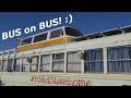 A BUS on a BUS?!! - Coolest Conversion Tour & Interview!