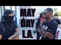 May Day Protests LA. Pro-Trump Supporters Clash With Protesters and ANTIFA