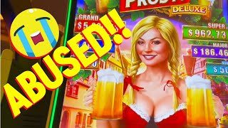 VegasLowRoller BEING USED AND ABUSED!! on Golden Fire Link and Prost! Deluxe Slots!!