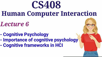 CS408 Lec 6 |HCI |Human Computer Interaction |Cognitive psychology |Cognition Models |Short lectures