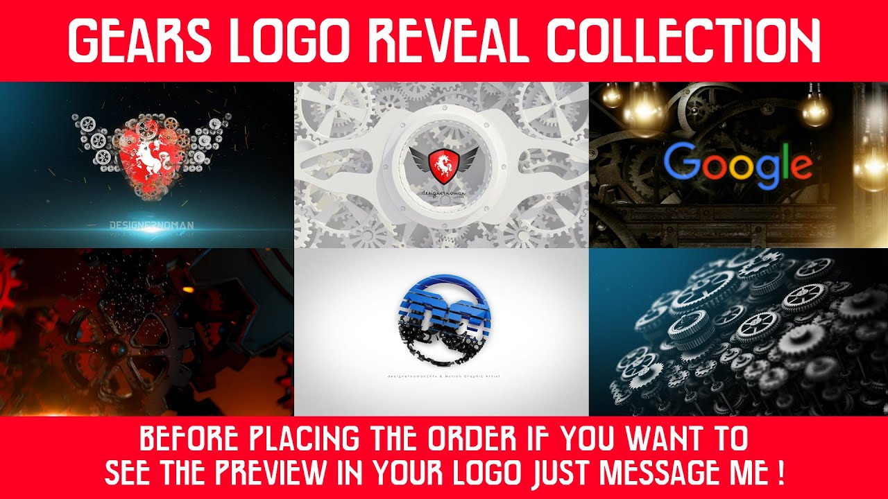 I will create a steampunk gear logo intro, view my collections.