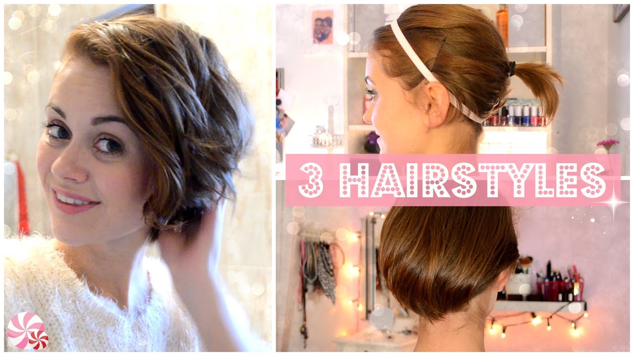 From Short To Long 3 Easy Hairstyles English Youtube