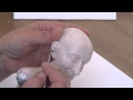 How to sculpt a doll head Polymer Clay. Sculpting the ears. Как слепить голову куклы. Лепим уши.