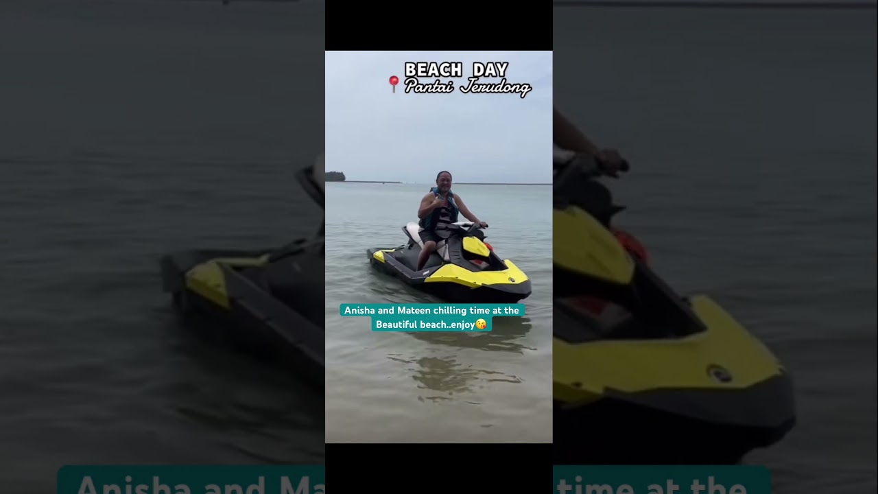 Anisha and Mateen chilling time at the Beautiful beach..enjoy😘 