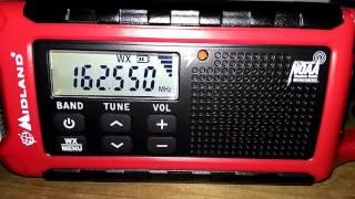 Midland ER210 Emergency AM/FM/WX Digital Weather Radio - NOAA Weather Station KWO35 @ 162.550 MHz