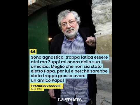Video GUCCINI nell'ultima intervista a La Stampa: Sono AGNOSTICO, troppa fatica essere ATEI