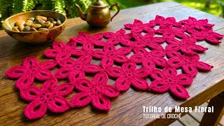 DIFERENTE 😍 Trilho de Mesa Passadeira Ponto Floral - Linda e Fácil de Fazer | TUTORIAL 