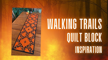 Halloween Walking Trails Quilt Block, Three Table Runner Examples, Pattern Inspiration #quilting