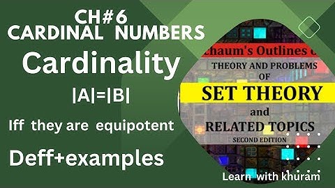 Cardinal Number in Set Theory | Definition & Example | Chapter 6 | Urdu / Hindi